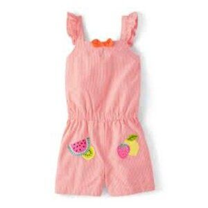 NWT Gymboree Toddler Girls FESTIVE FRUIT Seersucker Romper 5T NEW